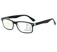 keepmore Anti-blue Light Progressive Multifocal Reading Glasses Women & Men Classic Square Frame Presbyopic Glasses +1.0 to +3.5
