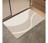 keepmore Diatomite Stone Bath Mat Non Slip Anti Mould Quick Dry Rubber Bathroom Mats Simple Lines Diatomaceous Shower Mat Outside Shower Super Absorbent Stone Bath Mat