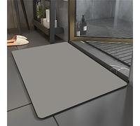 keepmore Diatomite Stone Bath Mat Non Slip Anti Mould Quick Dry Rubber Bathroom Mats Soft Diatomaceous Solid Colour Floor Mat for Shower Black Super Absorbent Stone Bath Mat