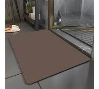 keepmore Diatomite Stone Bath Mat Non Slip Anti Mould Quick Dry Rubber Bathroom Mats Soft Diatomaceous Solid Colour Floor Mat for Shower Black Super Absorbent Stone Bath Mat