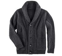 keepmore Mens Classic Buttons Vintage Plain Knitted Grandad Cardigan Jumper Shawl Neck V Neck Cardigan