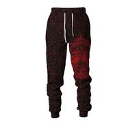 keepmore Men's Sport Trousers Viking Tattoo 3D Printed Joggers Hip Hop Plus Size Training Sweatpants with Drawstring Pockets