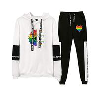 keepmore Unisex Long Sleeve Casual Hoodie + Harem Pants 2 pcs/Set LGBT Gay Pride Rainbow Lesbian Sweatshirts Love is Love Sweatpants