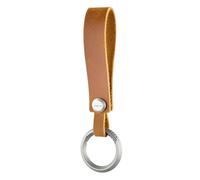 KEEPO LINK EDC Leather Keychain Strap with Titanium Key Ring for Car | Key Chain Holder for Key Fob, for Men & Women, Detachable Ti Screw & Bolt, Everyday Carry