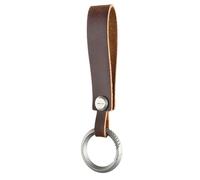 KEEPO LINK EDC Leather Keychain Strap with Titanium Key Ring for Car | Key Chain Holder for Key Fob, for Men & Women, Detachable Ti Screw & Bolt, Everyday Carry