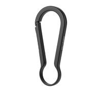 KEEPO LINK EDC Titanium Carabiner Clip Hook, OLL04 | Black, Keychain Key Ring Holder, Small Snap Clamp, Rope Connetor, Quick Link, for Outdoor Camping, Hiking, Everyday Carry