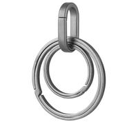 KEEPO LINK Multi-Use Titanium Key Ring - DIY Necklace EDC Keychain Rings for Men & Women, Split Keyring for Dog tag, Everyday Carry (Round (1L+1M))