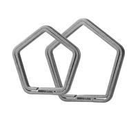 KEEPO LINK Multi-Use Titanium Key Ring - DIY Necklace EDC Keychain Rings for Men & Women, Split Keyring for Dog tag, Everyday Carry (Star)