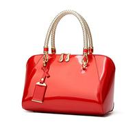KEEPOP Women Shoulder Bag Patent Leather Handbag Crossbody Purse Glossy Top-Handle Bag Work Dating Party Shopper Satchel