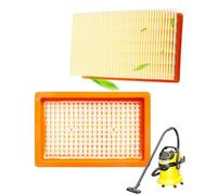 KEEPOW 2 Pack Filter Replacement Compatible with Karcher WD4 WD5 WD6 MV4 MV5 MV6 Wet & Dry Vacuum Cleaner - Flat Pleated Hoover Filter Accessories, Easy Install, Durable, High Filtration