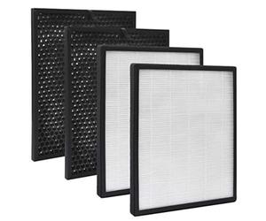 KEEPOW 2 Sets Replacement Air Purifier Filter for Levoit LV-PUR131, LV-PUR131S, True HEPA Filter and Activated Carbon Filter Set for Levoit Air Purifier (2+2)