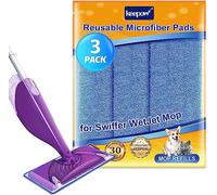 KEEPOW 3 Pack for Flash Speed Mop Refill Wipes Reusable Pads, Power Spray Mop Pad, for Swiffer Wet Dry Floor Wipes Steam Pads