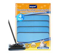 KEEPOW 4 Pack Microfibre Mop Pads for Wagner Power Steamer 915 E and for Dupray Neat Steam Cleaner, Double-Sided Steam Mop Replacement Pads (Included 1 Laundry Bag)