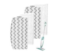 KEEPOW 4Pcs Steam Mop Pads Replacement for Shark Steam Mop S1000 S1000A S1000C S1000WM S1001C, Microfiber Washable Pads Refill Soft Steam Cleaner Pad，With New white Mop Pads and Laundry Bag