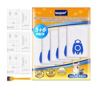 KEEPOW 5 Hoover Bags for Miele Complete C3 C2 C1, Classic C1, S5 S8 Series | GN 3D Efficiency Vacuum Dust Bags, with 3 Filter Sets, 1Cleaning Brush