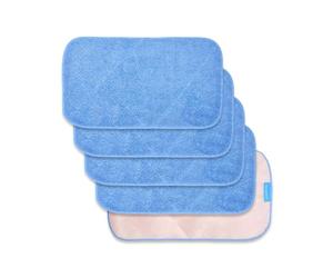 KEEPOW 5 Pack Microfiber Mop Refills Compatible with MR. SIGA Professional Microfiber Mop Cloth, Wet & Dry Mopping, Double Side Use