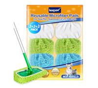 KEEPOW 6Pcs Pink Reusable Pads for Flash Speed Mop Refill Wipes, Microfiber Wet Dry Refills for Flash Speed Mop Starter Kit