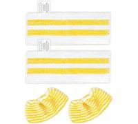 KEEPOW Replacement Steam Mop Pads for Karcher EasyFix SC3 SC4 SC5 Steam Cleaner - Washable Microfibre Floor Pads and Nozzle Cloths Accessories 2+2