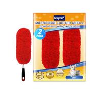 KEEPOW Reusable Microfiber Refills Compatible with OXO Duster, Washable Refills for OXO Good Grips Extendable Dusters for Cleaning, 2 Pack (Dusters Not Included)