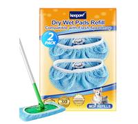 KEEPOW Reusable Mop Pads for Flash Speed Mop Refill Wipes - Wet & Dry Use