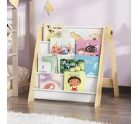 Keepreaper Colorful 4-Tier Kids' Bookshelf With Deep Fabric Pockets For Nursery And Playroom