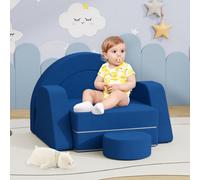Keepreaper Cozy Modular Kids Play Couch Soft Cushions Non Toxic Blue Indoor Sofa For Toddlers
