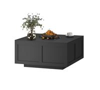 KEEPREAPER Lift Top Square Coffee Table with Large Hidden Storage Wood in Black KEEPREAPER Black