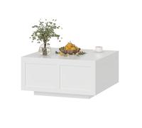 KEEPREAPER Lift Top Square Coffee Table with Large Hidden Storage Wood in White KEEPREAPER White