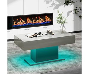 Keepreaper Sl rey Coffee Table With Led Lights And High Gloss Finish