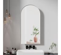 Keepreaper Sl rched Bathroom Mirror Cabinet Brushed Nickel 40 X 80 Wall Mounted Bathroom Cabinet