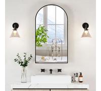Keepreaper Sleek Arched Bathroom Mirror Cabinet With Storage 50X90 Cm Bathroom Cabinet