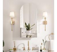KEEPREAPER Sleek Bathroom Mirror Cabinet White 40 x 80cm with Adjustable Shelf | Size: 40 x 80 cm KEEPREAPER White 40 x 80 cm