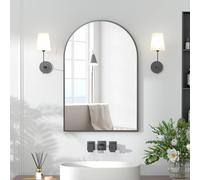 KEEPREAPER Sleek Bathroom Mirror Cabinet With Storage 51x76 cm in Black KEEPREAPER Black 51x76 cm