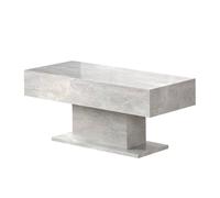 KEEPREAPER Sleek Coffee Table with 2 Storage Drawers & LED Lights in Grey KEEPREAPER Grey