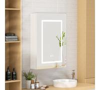 Keepreaper Sleek Led Bathroom Cabinet With Demister And Storage 50X70 Cm Bathroom Mirror Cabinet