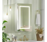 KEEPREAPER Sleek LED Bathroom Cabinet With Mirror & Anti Fog Feature in White KEEPREAPER White