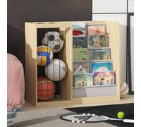 KEEPREAPER Stylish Kids Bookshelf 5 Tier Wooden Toy Storage Small in Light Brown KEEPREAPER Light Brown