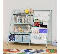 Keepreaper Stylish Metal Kid Bookshelf Green Montessori Toy Storage Organizer For Toddlers