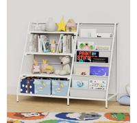 Keepreaper Stylish Metal Kid Bookshelf Grey Montessori Toy Storage Organizer For Toddlers