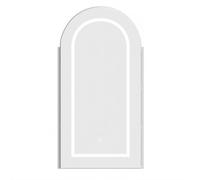 Keepreaper White Arch Corner Bathroom Mirror Cabinet With 3 Color Led Light And Storage Wall Mounted 40 X 80 Cm