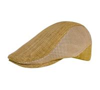 KeepSa Men's Pure Hemp Flat Cap Gatsby Ivy Irish Hat Newsboy Peaked Cap, B31 - Brown, 59-61
