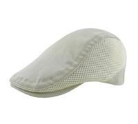 KeepSa Pure Cotton Hemp Mens Flat Cap Soft Newsboy Beret Cap, B31 - Beige, 7-7 3/8