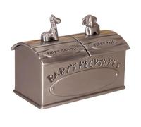 Keepsake Box - 2.44 Inches Zinc Alloy Animal Design for Childhood Memories, Special Gift with Storage Function, Tooth Fairy Organizer for Boys Girls, Silver Color, Shower Birthday Use