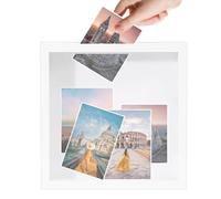 Keepsake Box for Memories | Transparent and Dustproof Wall Display - Display for Precious Items - for Dried Flowers Postcards Photo Cards Souvenirs Couples Family Girlfriend