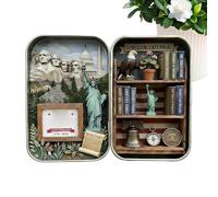 Keepsake Boxes with Lids - US 250th 2D Patriotic Scene Desk Decor,American 1776-2026 Decorative Box | for Home Bedroom Living Room Farmhouse Office Classroom Desk Table Shelf