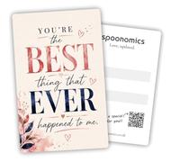 Keepsake Card You're The BEST Thing That EVER Happened To Me, 86mm x 54mm, Personalise the To and From Fields on Reverse and Add a Link to the Custom QR Code