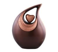 KEEPSAKE COMPANY Large White Teardrop Urn Without Heart for Human Ashes Male - Urns for Adult Men and Women - Heart Urn, 2.5 LTR,White Teardrop Urn