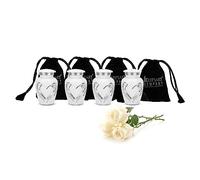 KEEPSAKE COMPANY Small Urns for Human Ashes - Angel Wings Mini Urns - Cremation Keepsakes urns- ERN Tiny Urn for Men Urns Set of 4 from Company,White Set of Four 4