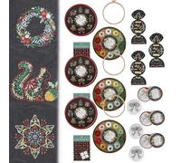 Keepsake Embroidery Kit, Missouri Star Enchanted Christmas Embroidery Kits, DIY Handcraft Starter Set with Threads, Needles & Instructions, Holiday Themed Stitch Kit, Handmade Gift for Beginners(3SET)