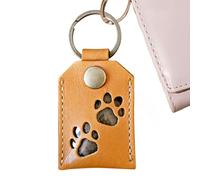 Keepsake Keychain for Pet Hair - Square Verket Pender For Hair Collection, Portable Memorial Bag with Artificial Leather Loop Attachment | Sco Backpack Charm